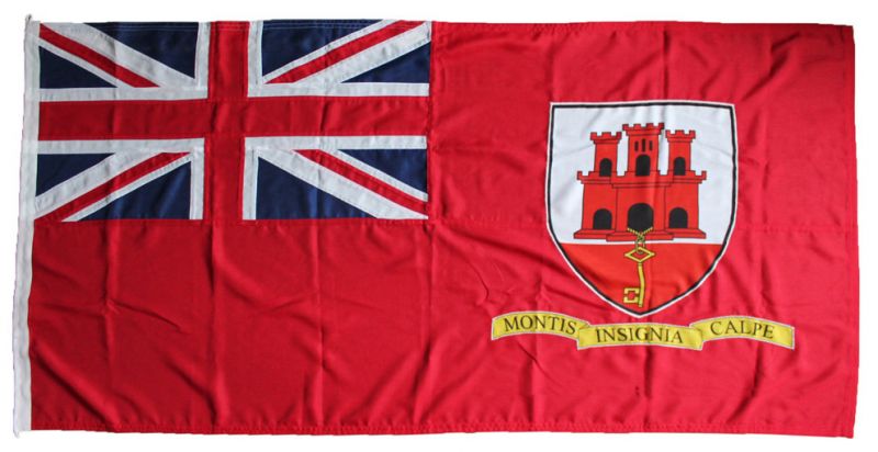 0.75yd 27x13in 70x35cm Gibraltar red ensign (woven MoD fabric)
